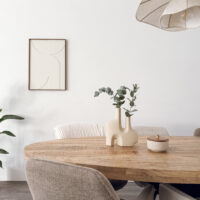 QUVIO Vaas keramiek – Organische vorm – Keramiek – Zandkleur