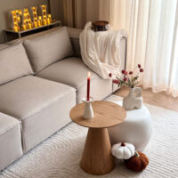 QUVIO Beige plaid – Polyester –  200×230 cm – Beige