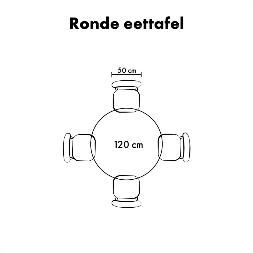 Lewis & Loft Eettafel Levi – FSC®-gecertificeerd mangohout – Rond – Ø 120 cm – Naturel