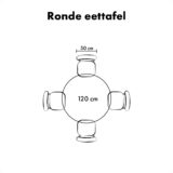 Lewis & Loft Eettafel Levi – FSC®-gecertificeerd mangohout – Rond – Ø 120 cm – Naturel