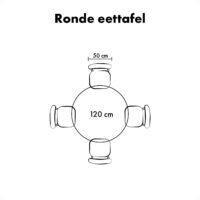 Lewis & Loft Eettafel Levi – FSC®-gecertificeerd mangohout – Rond – Ø 120 cm – Naturel
