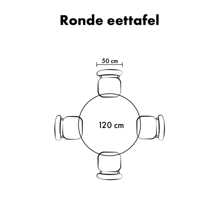 Lewis & Loft Eettafel Levi – FSC®-gecertificeerd mangohout – Rond – Ø 120 cm – Naturel