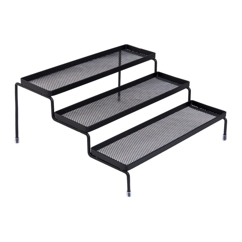 Trapstandaard - 3 treden - Metaal - Zwart