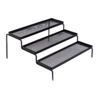 Trapstandaard - 3 treden - Metaal - Zwart