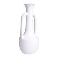 Vaas met handvatten - 26 cm - Keramiek - Wit