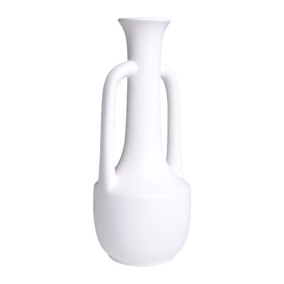 Vaas met handvatten - 26 cm - Keramiek - Wit