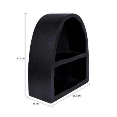 Vakkenkast - 2 vakken - zwart