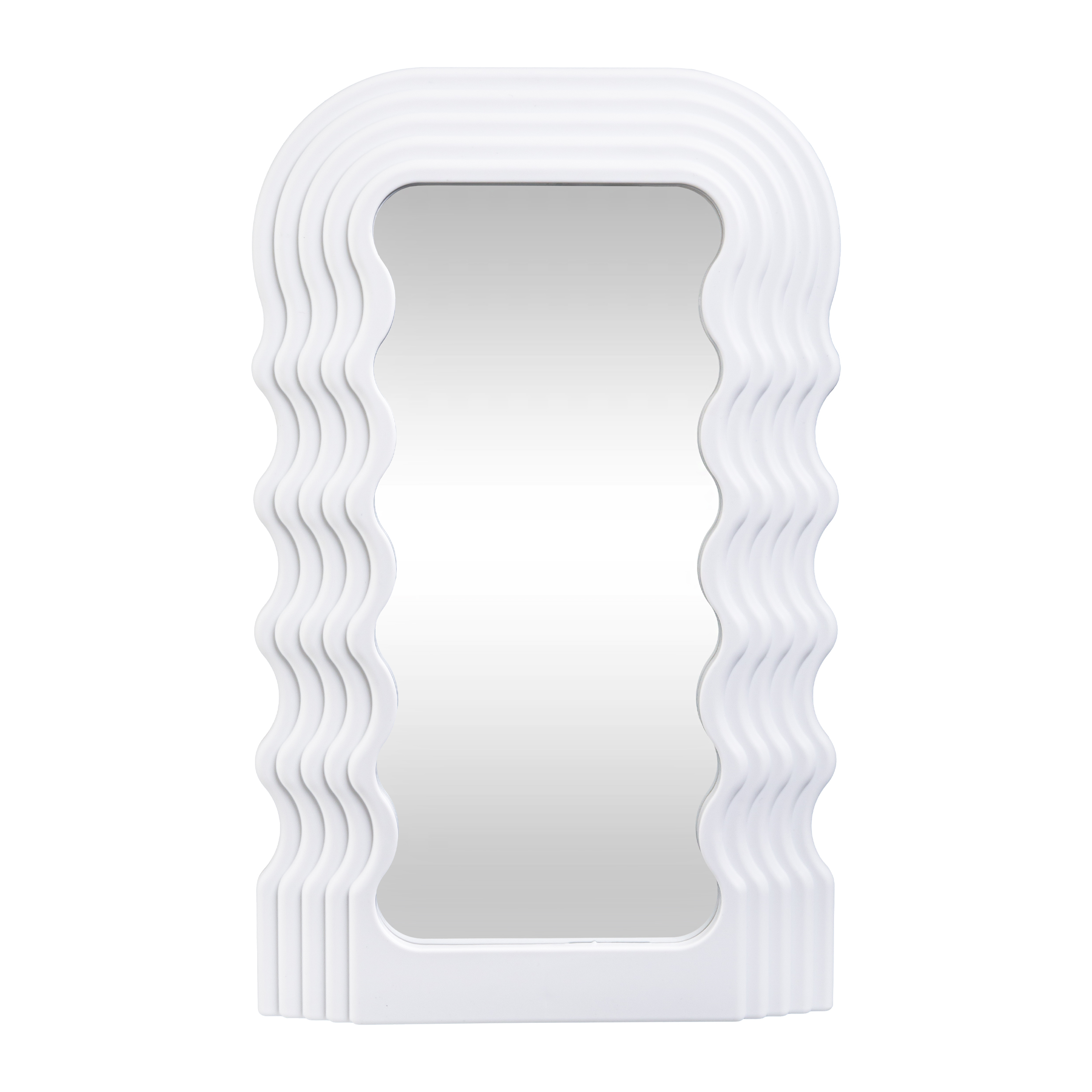 QUVIO Golvende spiegel - Golvend frame - Wit