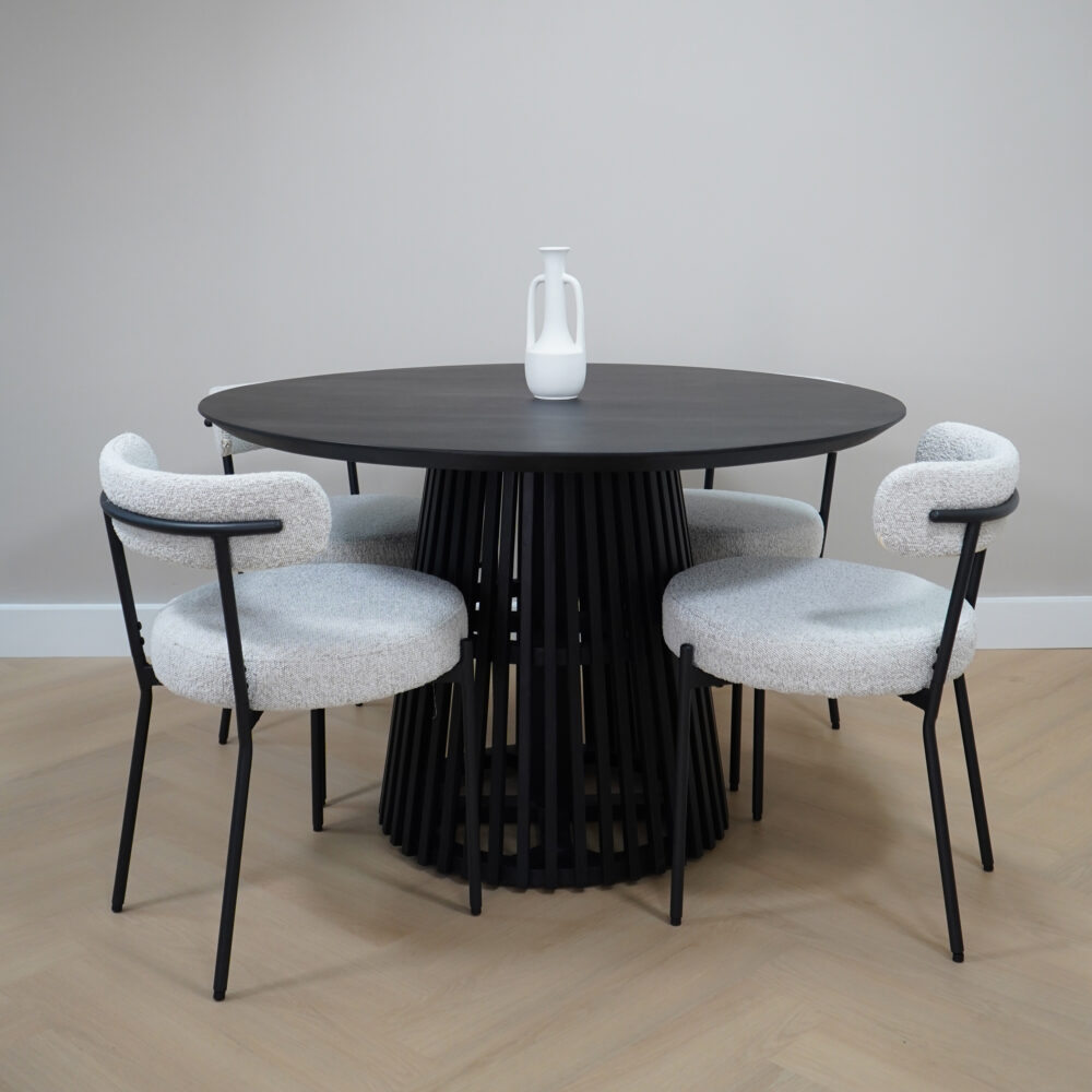 QUVIO Vaas met handvatten – 26 cm – Keramiek – Wit