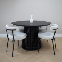 QUVIO Vaas met handvatten – 26 cm – Keramiek – Wit