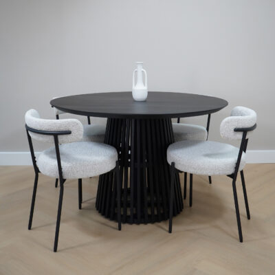 QUVIO Vaas met handvatten – 26 cm – Keramiek – Wit