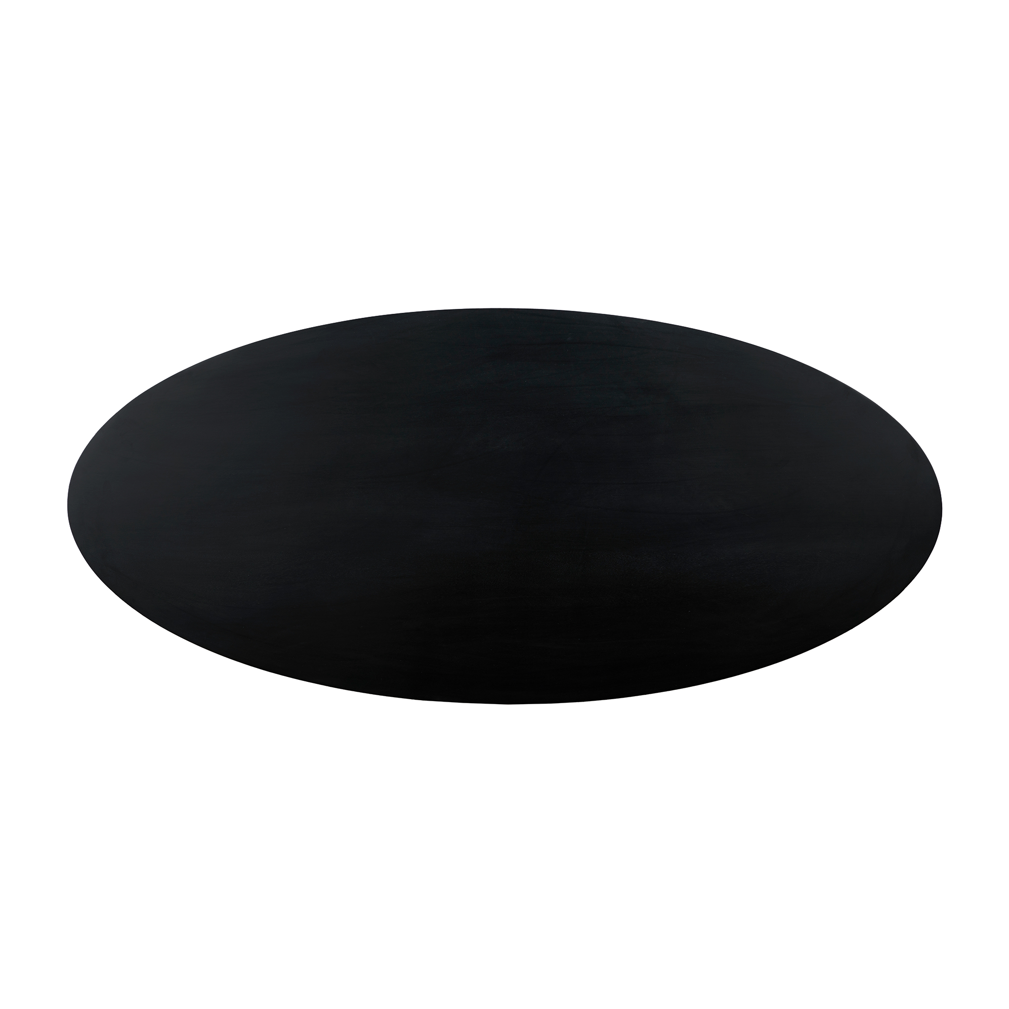QUVIO Eettafel Sofia– Ovaal – 220×100 cm – Stalen kruispoot – FSC®-gecertificeerd mangohout –  Zwart