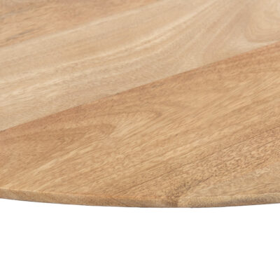 QUVIO Eettafel Sofia – Rond – Ø120 – Stalen kruispoot – FSC®-gecertificeerd mangohout – Naturel