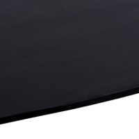 QUVIO Eettafel Sofia– Ovaal – 220×100 cm – Stalen kruispoot – FSC®-gecertificeerd mangohout –  Zwart