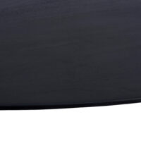 QUVIO Eettafel Sofia– Ovaal – 180×90 cm – Stalen kruispoot – FSC®-gecertificeerd mangohout –  Zwart