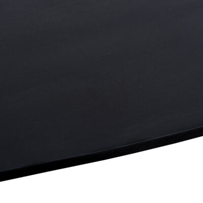 QUVIO Eettafel Sofia – Deens ovaal – 220×110 cm – Stalen kruispoot – FSC®-gecertificeerd mangohout – Zwart