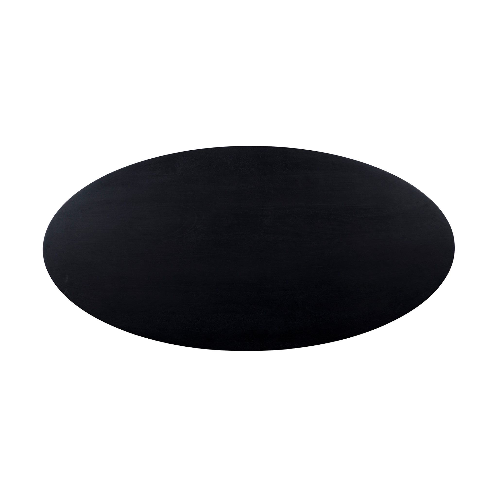 QUVIO Eettafel Sofia– Ovaal – 180×90 cm – Stalen kruispoot – FSC®-gecertificeerd mangohout –  Zwart