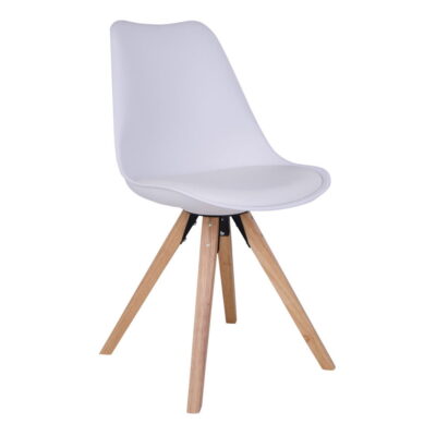 QUVIO Eetkamerstoel Zurich – Wit – Set van 2