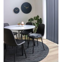 QUVIO Eetkamerstoel Paris – Zwart – Set van 2