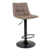 QUVIO Barstoel Florence – Verstelbare zithoogte – Lichtbruin – Set van 2