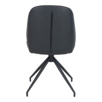 QUVIO Eetkamerstoel Monte Carlo – Zwart – Draaibaar – Ergonomisch Design – Set van 2
