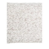 QUVIO Barkruk Barcelona – Witte Bouclé Bekleding – Zwarte Stalen Poten