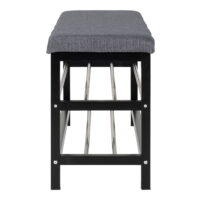 QUVIO Bankje Padua  –  Stijlvolle zitbankje  –  Grijs met zwarte poten