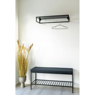 QUVIO Bankje Vita – Stijlvol en Duurzaam – Zwart