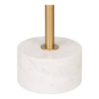 QUVIO Bijzettafel Lecco – Marmer en Messing – Ø51×52 cm