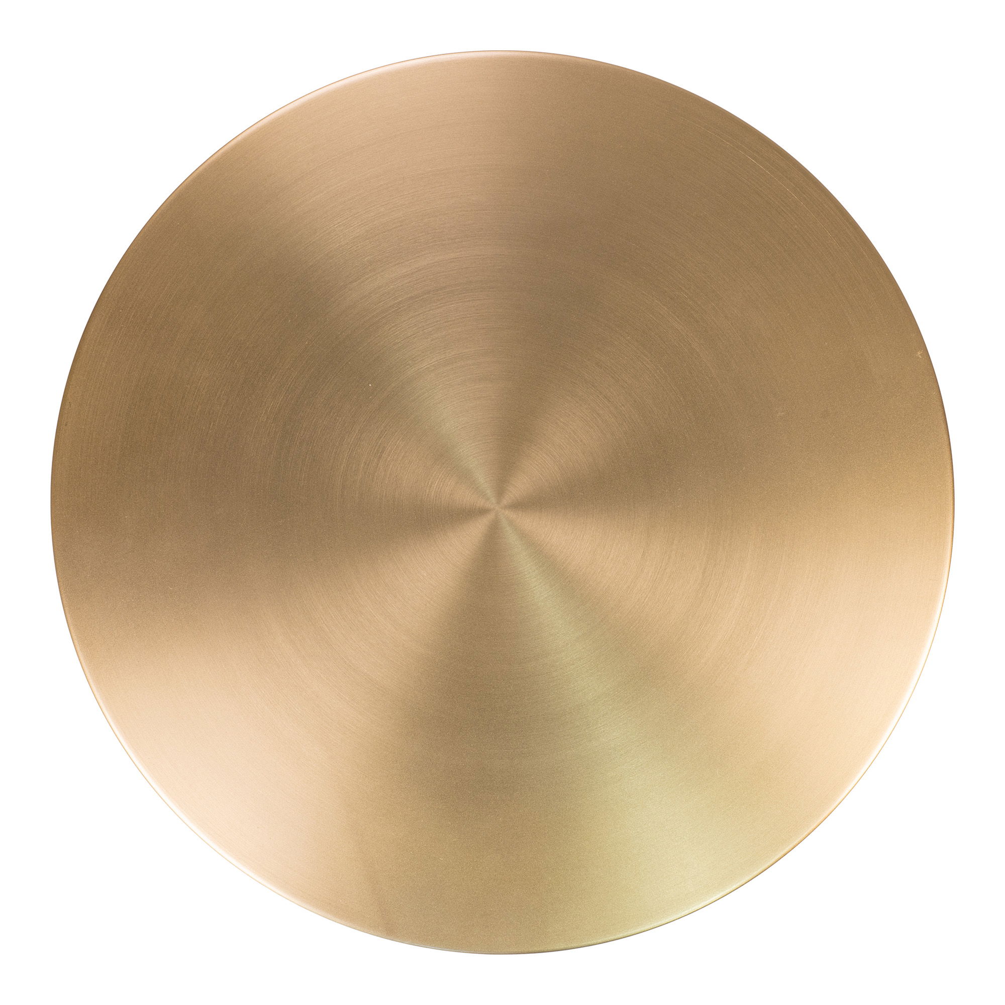 QUVIO Bijzettafel Lecco – Marmer en Messing – Ø51×52 cm