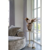 QUVIO Bijzettafel – Marmer en Staal – Ø25×54 cm – Messing – Marmerlook
