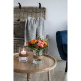 QUVIO Salontafel – Natuurlijk Mangohout – Ø60×35 cm