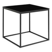 QUVIO Bijzettafel Gothenburg – Zwart – 45x45x45 cm – Staal en Spaanplaat