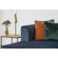 QUVIO Bijzettafel Gothenburg – Eikenhouten Look – Zwart Stalen Frame – 45x45x45 cm