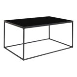 QUVIO Salontafel Gothenburg – Zwart – 60x90x45 cm – Staal en Spaanplaat