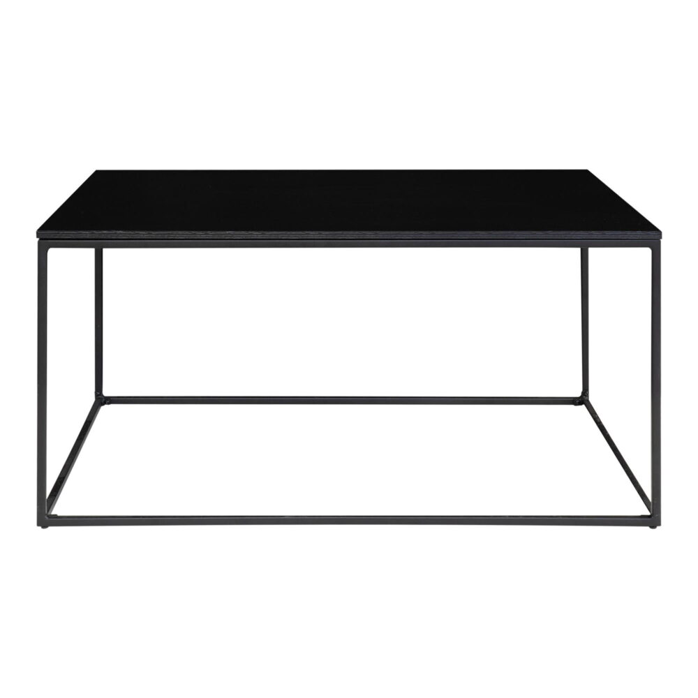 QUVIO Salontafel Gothenburg – Zwart – 60x90x45 cm – Staal en Spaanplaat