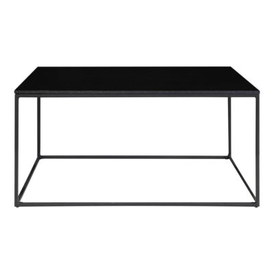 QUVIO Salontafel Gothenburg – Zwart – 60x90x45 cm – Staal en Spaanplaat