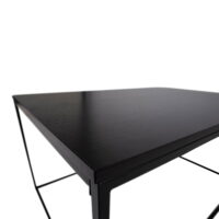 QUVIO Salontafel Gothenburg – Zwart – 60x90x45 cm – Staal en Spaanplaat