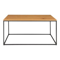 QUVIO Eikenlook salontafel – Staal – 60x90x45 cm – Eikenlook
