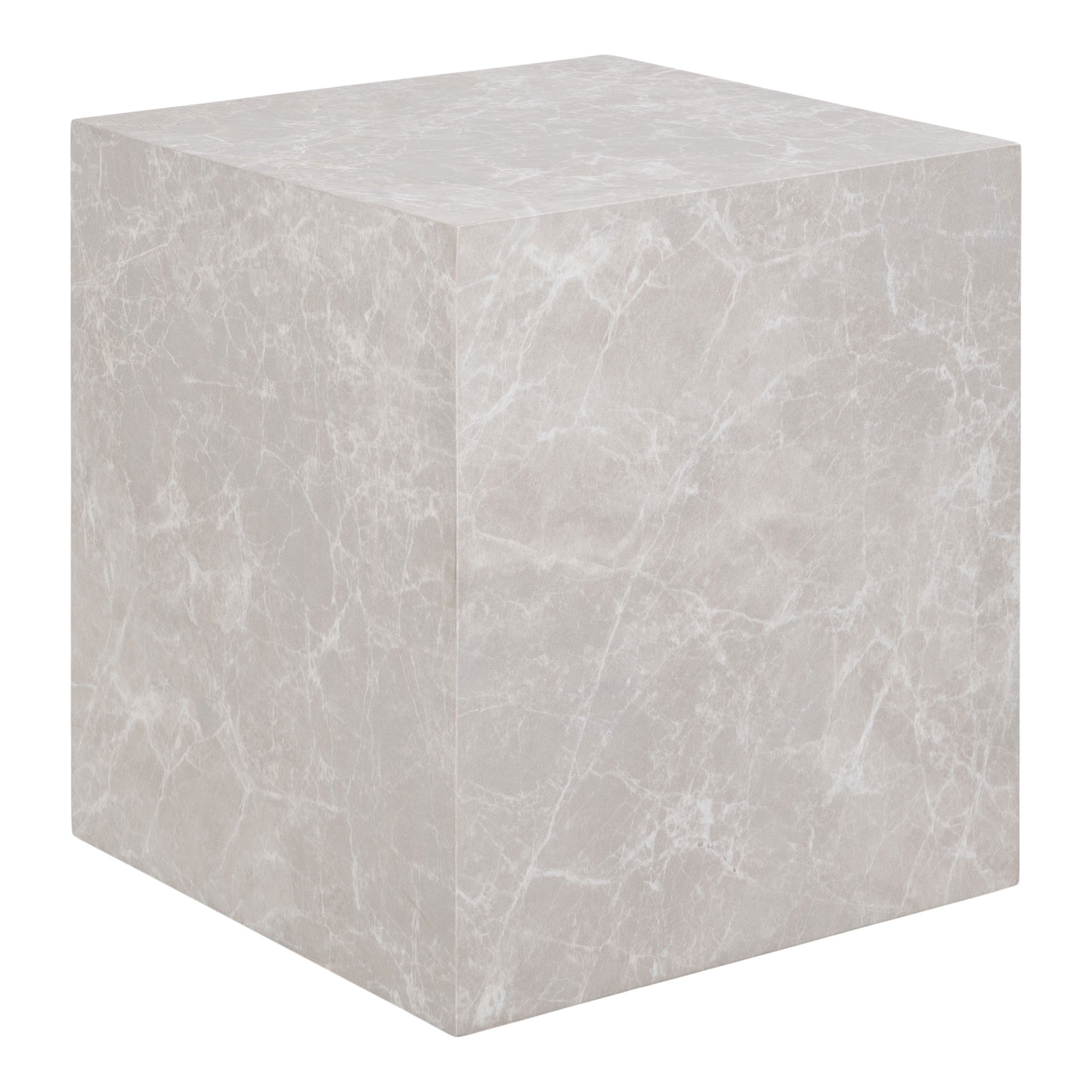 QUVIO Vaas – Keramiek – Wit met goud marble look – 9 x 25 cm (dxh)