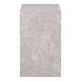 QUVIO Bijzettafel marmerlook- Beige – 30x30x50 cm – MDF