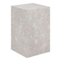QUVIO Bijzettafel marmerlook- Beige – 30x30x50 cm – MDF