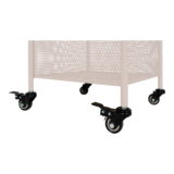 QUVIO Metalen Trolley – Drie planken – Zandkleurig – 35x35x106 cm