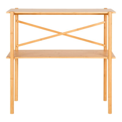 QUVIO Bijzettafel – Bamboe – 83x32x80,5 cm – Naturel