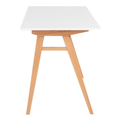 QUVIO Bureau Berlin – Wit en lichtbruin – 120x60x75 cm