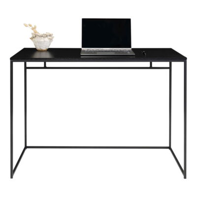 QUVIO Zwart bureau – 100x45x75 cm – Staal – Zwart