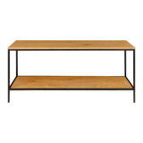 QUVIO TV-Meubel – Eiken look – Staal – 100x36x45 cm