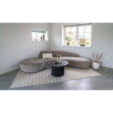 QUVIO Salontafel Dubrovnik – Stijlvol en Functioneel – Donkerbruin – Ø80xH45 cm