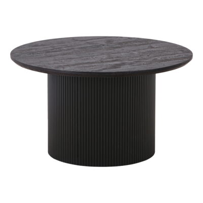 QUVIO Salontafel Dubrovnik – Stijlvol en Functioneel – Donkerbruin – Ø80xH45 cm