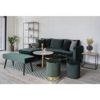 QUVIO Wandkast Gothenburg – Stijlvolle eikenlook – Zwart frame – 5 ruime planken